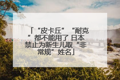 “皮卡丘”“耐克”都不能用了 日本禁止为新生儿取“非常规”姓名